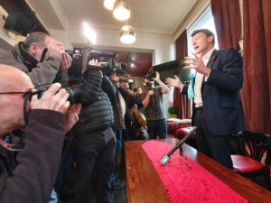 Richard Tice speaking to the media Richard Tice speaking to the media